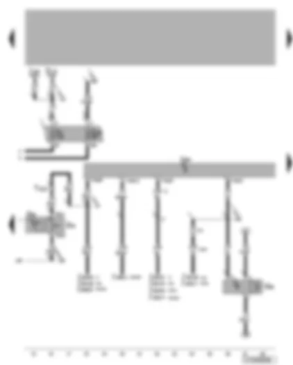 Wiring Diagram  VW NEW BEETLE CABRIOLET 2010 - Selector lever for retarder brake - high-pressure sender - radiator fan control unit - engine control units