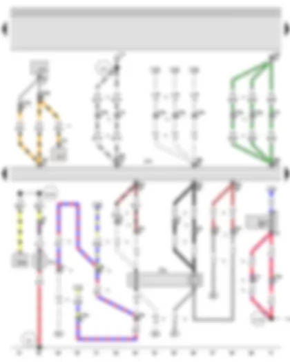 Wiring Diagram  VW NEW BEETLE 1999 - Lambda probe - Motronic control unit - Heater element for crankcase breather