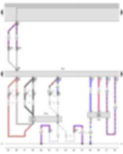 Wiring Diagram  VW NEW BEETLE 1999 - Air mass meter - Lambda probe 2 - Motronic control unit