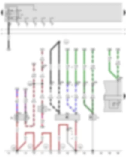 Wiring Diagram  VW NEW BEETLE 1999 - Oil pressure switch - Fuel system pressurisation pump - Speedometer sender - Coolant shortage indicator sender - Fuel pump relay - Control unit in dash panel insert