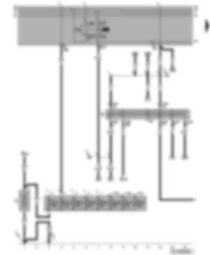 Wiring Diagram  VW NEW BEETLE 2008 - Battery - ignition/starter switch - X-contact relief relay - fuses
