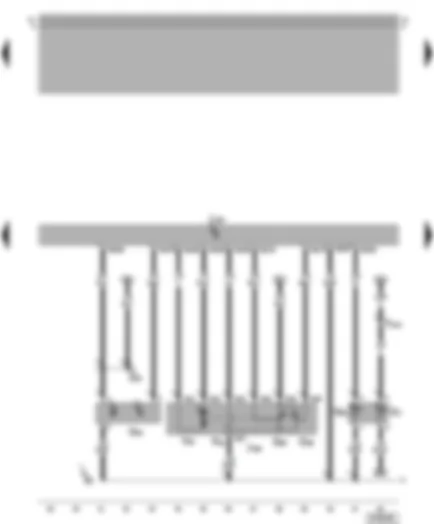 Wiring Diagram  VW NEW BEETLE 1999 - Motronic control unit - throttle valve control unit - coolant temperature sender