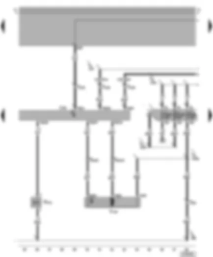 Wiring Diagram  VW NEW BEETLE 1999 - Oil pressure switch - fuel pump - secondary air inlet valve - coolant shortage indicator sender - fuel system diagnosis pump