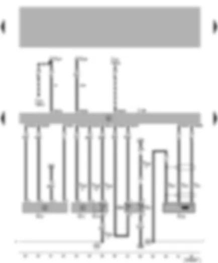 Wiring Diagram  VW NEW BEETLE 1999 - Diesel direct injection system control unit - coolant temperature sender - air mass meter - intake manifold pressure sender - intake manifold temperature sender - engine speed sender