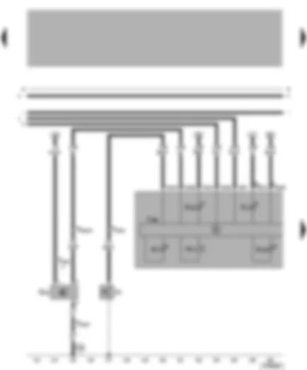 Wiring Diagram  VW NEW BEETLE 1999 - Dash panel insert - optical and acoustic oil pressure warning - speedometer sender - glow period warning lamp - coolant temperature/coolant shortage warning lamp