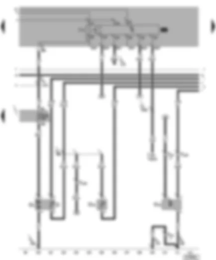 Wiring Diagram  VW NEW BEETLE 1999 - Fuel gauge sender - fuel pump (lift pump) - speedometer sender - fuel pump relay - coolant shortage indicator sender