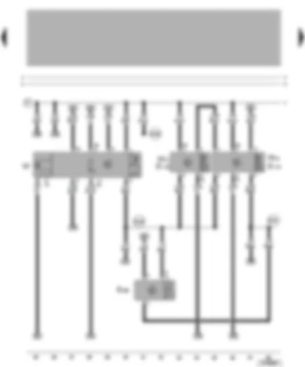 Wiring Diagram  VW NEW BEETLE 1999 - Front interior lights - digital clock - rear reading lights - anti-theft warning system ultra-sonic sensors - interior monitoring switch