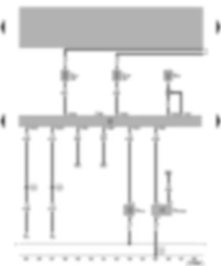 Wiring Diagram  VW NEW BEETLE 1999 - Convenience system central control unit - anti-theft alarm horn - aerial for central locking and anti-theft alarm system