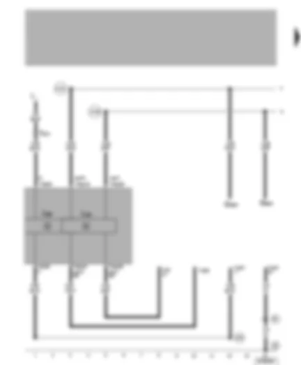 Wiring Diagram  VW NEW BEETLE 2001 - Dash panel insert - diagnosis interface for data bus - self-diagnosis connection