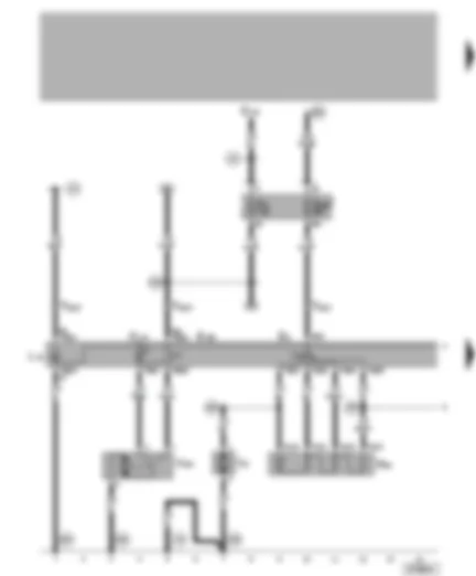 Wiring Diagram  VW NEW BEETLE 1999 - Fresh air blower switch  - fresh air/air recirculation flap switch - fresh air blower - fresh air/air recirculation flap positioning motor