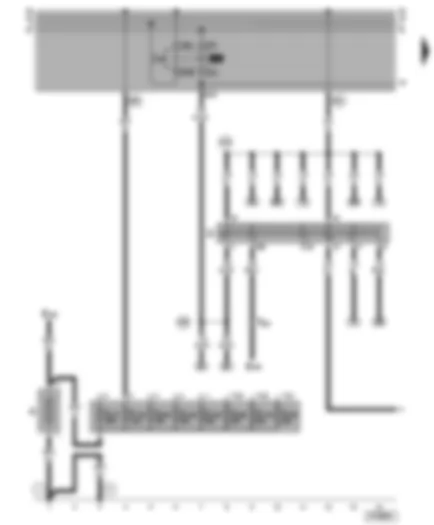 Wiring Diagram  VW NEW BEETLE 2001 - Fuses - battery - ignition/starter switch - X contact relief relay