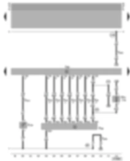 Wiring Diagram  VW NEW BEETLE 2001 - Central locking lock unit - warning lamp (driver