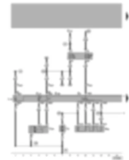 Wiring Diagram  VW NEW BEETLE 2001 - Fresh air blower switch - fresh air/air recirculating flap switch - fresh air blower - fresh/recirculating air flap control motor