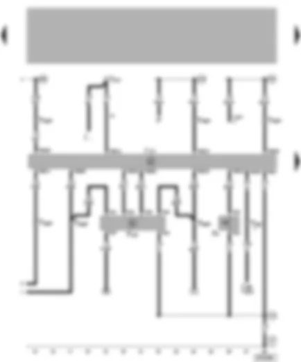 Wiring Diagram  VW NEW BEETLE 1999 - Automatic gearbox control unit - multi-function switch - kick-down switch