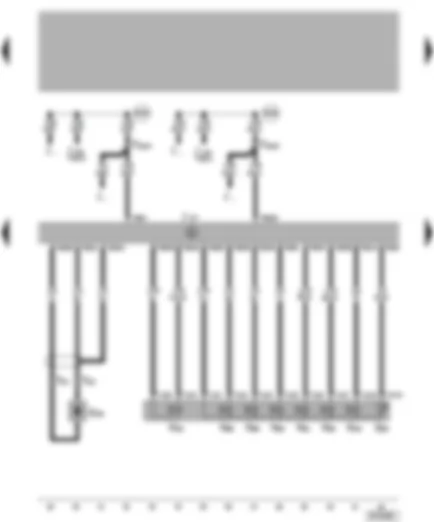 Wiring Diagram  VW NEW BEETLE 1999 - Automatic gearbox control unit - solenoid valve - gearbox speed sender