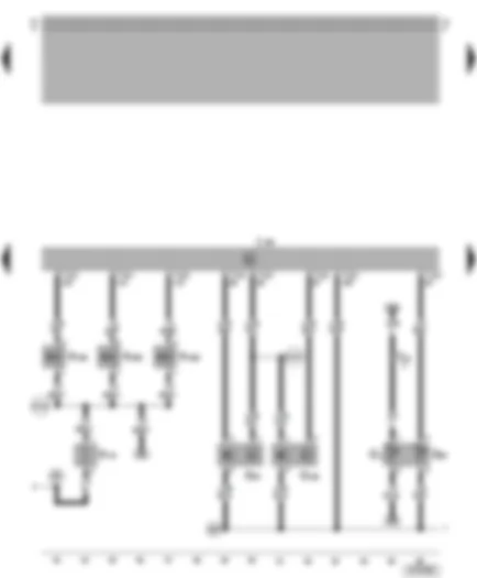 Wiring Diagram  VW NEW BEETLE 2001 - Motronic control unit - heater element (crankcase breather) - coolant temperature sender - Hall sender - Intake manifold change-over valve - inlet camshaft timing adjustment valve