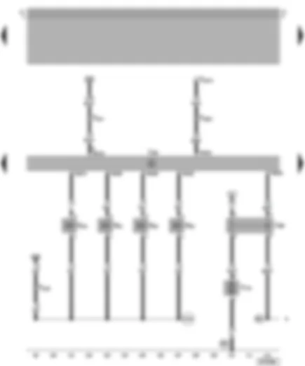 Wiring Diagram  VW NEW BEETLE 2001 - Injectors - secondary air pump motor - Motronic control unit