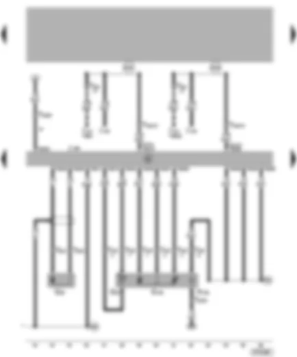 Wiring Diagram  VW NEW BEETLE 1999 - Diesel direct injection system control unit - needle lift sender - fuel temperature sender - modulating piston movement sender - metering adjuster