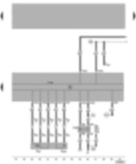 Wiring Diagram  VW NEW BEETLE 1999 - ABS with EDL/ TCS/ ESP control unit - longitudinal acceleration sender - brake pressure solenoid valve - brake detection switch - ESP