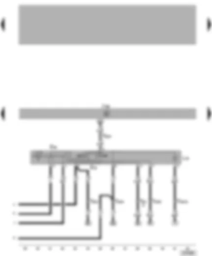 Wiring Diagram  VW NEW BEETLE 1999 - Central locking control unit - mirror adjustment switch - mirror adjustment change-over switch/folding