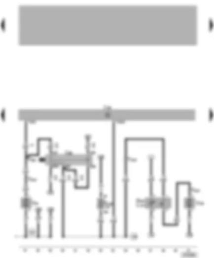 Wiring Diagram  VW NEW BEETLE 1999 - Central locking control unit - central locking motor tailgate/bootlid - flap remote release switch