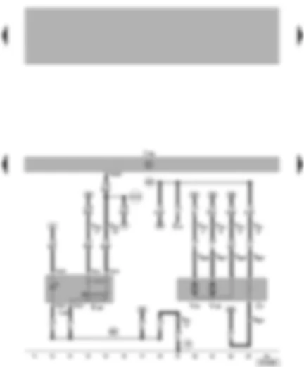 Wiring Diagram  VW NEW BEETLE 1999 - Central locking control unit - interior locking switch - heated exterior mirrors for front passenger