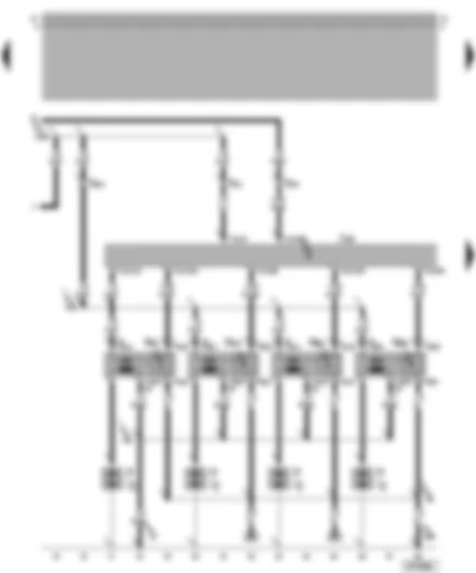 Wiring Diagram  VW NEW BEETLE 2000 - Motronic control unit - ignition system