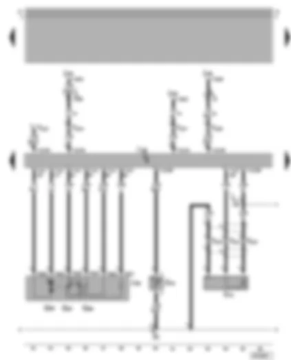 Wiring Diagram  VW NEW BEETLE 2000 - Motronic control unit - throttle valve control unit - intake air temperature sender - knock sensor