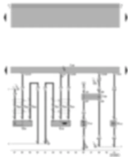 Wiring Diagram  VW NEW BEETLE 2000 - Motronic control unit - engine speed sender - knock sensor II