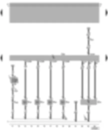 Wiring Diagram  VW NEW BEETLE 2000 - Motronic control unit - injectors - air mass meter