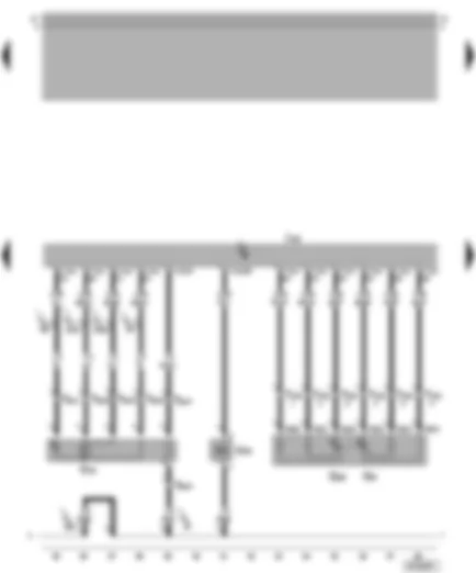 Wiring Diagram  VW NEW BEETLE 2000 - Motronic control unit - activated charcoal filter system solenoid valve - accelerator pedal position sender - lambda probe before catalyst