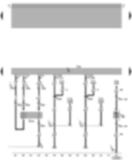 Wiring Diagram  VW NEW BEETLE 2000 - Motronic control unit - continued coolant circulation pump - lambda probe downstream of catalytic converter