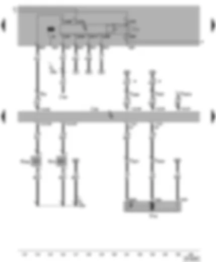 Wiring Diagram  VW NEW BEETLE 2000 - Motronic control unit - charge pressure control solenoid valve - turbocharger divert air valve - fuel pump relay - fuel system diagnostic pump