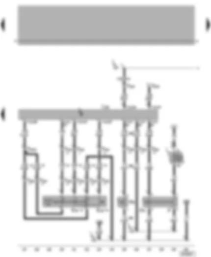 Wiring Diagram  VW NEW BEETLE 2000 - Motronic control unit - cruise control system switch (CCS) - clutch pedal switch - brake light switch - cruise control system brake pedal switch