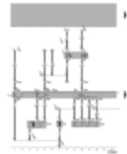 Wiring Diagram  VW NEW BEETLE 2000 - Fresh air blower switch - fresh air/air recirculating flap switch - fresh air blower - fresh/recirculating air flap control motor