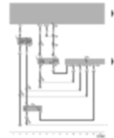Wiring Diagram  VW NEW BEETLE 2000 - Radiator fan control unit - radiator fan thermo-switch