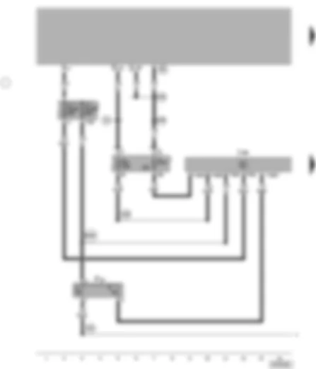 Wiring Diagram  VW NEW BEETLE 2001 - Radiator fan control unit - radiator fan thermo-switch