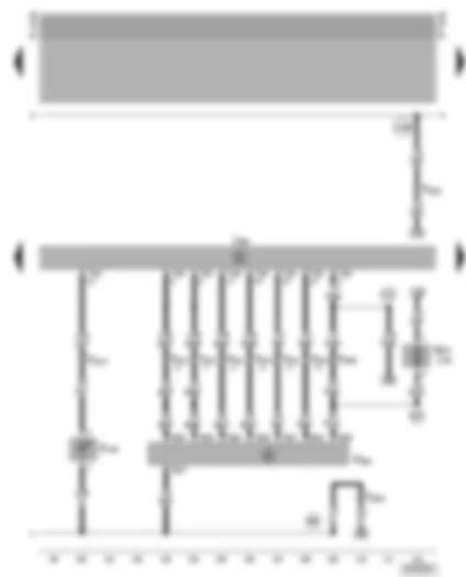 Wiring Diagram  VW NEW BEETLE 2002 - Central locking lock unit - door warning lamp (driver
