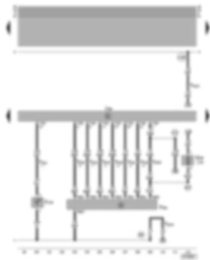 Wiring Diagram  VW NEW BEETLE 2002 - Central locking lock unit - door warning lamp (driver