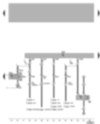 Wiring Diagram  VW NEW BEETLE 2001 - Radiator fan control unit - air conditioner switch - high pressure sender - engine control units