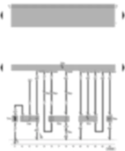 Wiring Diagram  VW NEW BEETLE 1999 - Motronic control unit - air mass meter - activated charcoal filter system solenoid valve - Lambda probe I - secondary air pump relay - secondary air pump motor