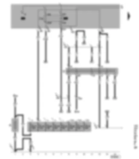Wiring Diagram  VW NEW BEETLE 1999 - Battery - ignition/starter switch - X-contact relief relay