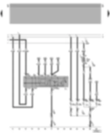 Wiring Diagram  VW NEW BEETLE 1999 - Hazard warning light switch - turn signal relay - front right bulbs