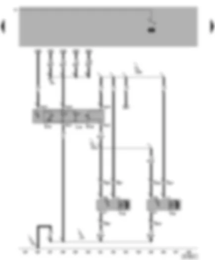 Wiring Diagram  VW NEW BEETLE 1999 - Headlight range control regulator - headlight range control motor - illumination regulators - switches and instruments