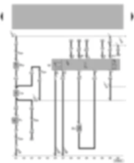 Wiring Diagram  VW NEW BEETLE 1999 - Front interior light - digital clock - ambient temperature sensor - left door warning lamp