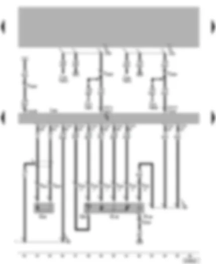 Wiring Diagram  VW NEW BEETLE 2001 - Diesel direct injection system control unit - needle lift sender - fuel temperature sender - modulating piston movement sender - metering adjuster