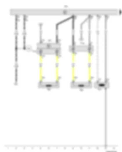 Wiring Diagram  VW NEW BORA 2012 - Airbag coil connector and return ring with slip ring - Airbag control unit - Driver side airbag igniter - Front passenger side airbag igniter 1