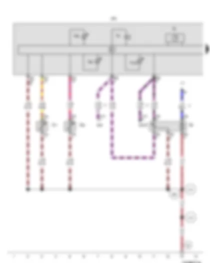 Wiring Diagram  VW NEW BORA 2013 - Fuel gauge sender - Fuel system pressurisation pump - Ambient temperature sensor - Coolant shortage indicator sender - Control unit in dash panel insert