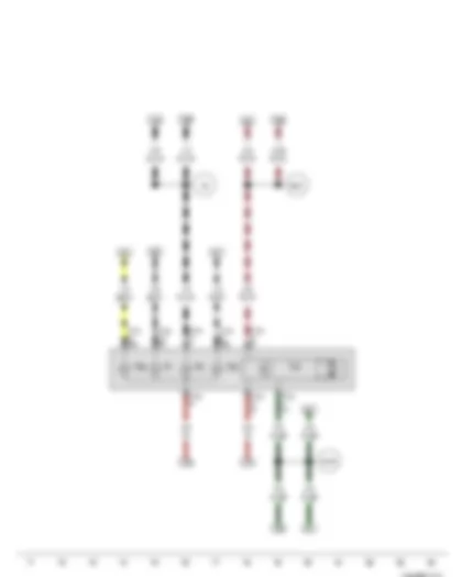 Wiring Diagram  VW NEW BORA 2013 - Left side light bulb - Front left turn signal bulb - Left headlight dipped beam bulb - Left headlight main beam bulb - Left headlight range control motor