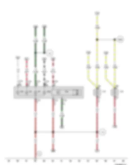 Wiring Diagram  VW NEW BORA 2014 - Left fog light bulb - Right fog light bulb - Right side light bulb - Front right turn signal bulb - Right headlight dipped beam bulb - Right headlight main beam bulb - Right headlight range control motor